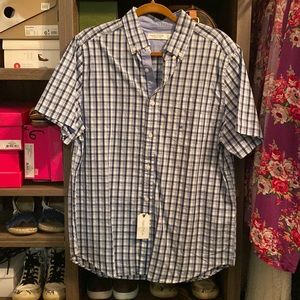 Nautica Men's Plaid Short Sleeve Shirt Classic Fit Medium NWT
